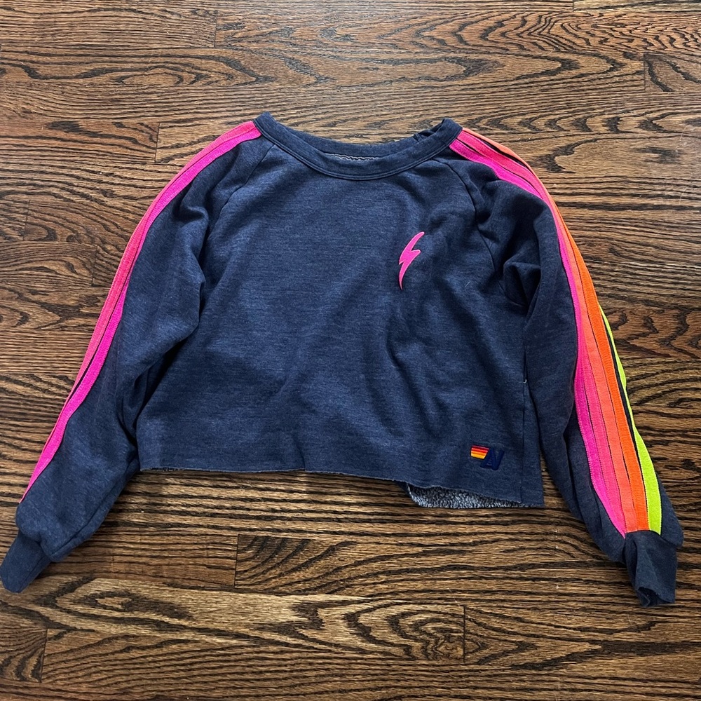 aviator nation cropped crewneck